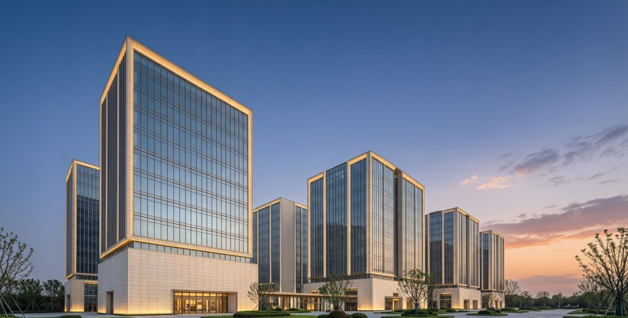 Modern mixed-use commercial complex